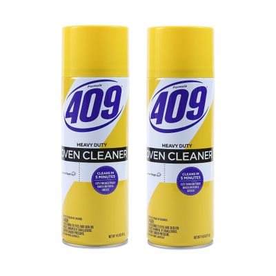Formula 409 Heavy Duty Spray-On Oven Cleaner, Lemon Scent - Grill and Stove Top Product Cuts Through Grease & Grime on Contact, A Powerful Clean You Can Trust, 14.5 Oz - 2 Pack
