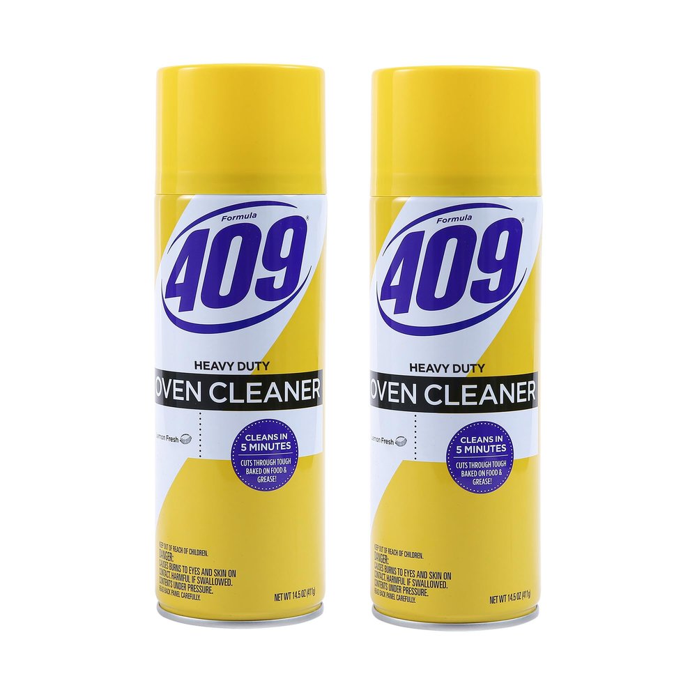 Formula 409 Heavy Duty Spray-On Oven Cleaner, Lemon Scent - Grill and Stove Top Product Cuts Through Grease & Grime on Contact, A Powerful Clean You Can Trust, 14.5 Oz - 2 Pack