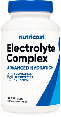 Nutricost Electrolyte Complex Advanced Hydration (120 Capsules) - 8 Hydrating Electrolytes & Vitamins, Gluten Free, Non-GMO, Vegetarian