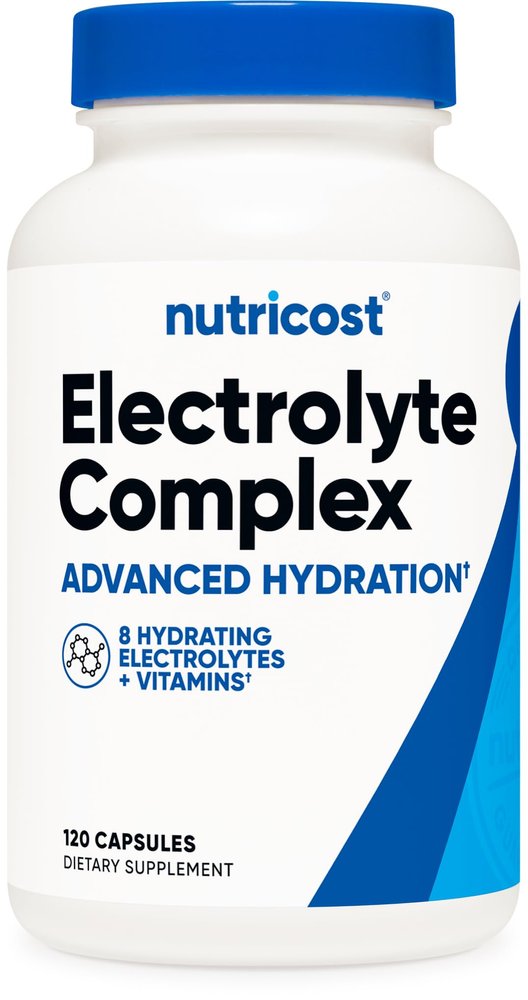 Nutricost Electrolyte Complex Advanced Hydration (120 Capsules) - 8 Hydrating Electrolytes & Vitamins, Gluten Free, Non-GMO, Vegetarian