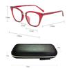 EYE ZOOM 2 Pack Ladies Cat Eye Reading Glasses for Women, Tortoise Brown and Wine Red +1.75 view 4