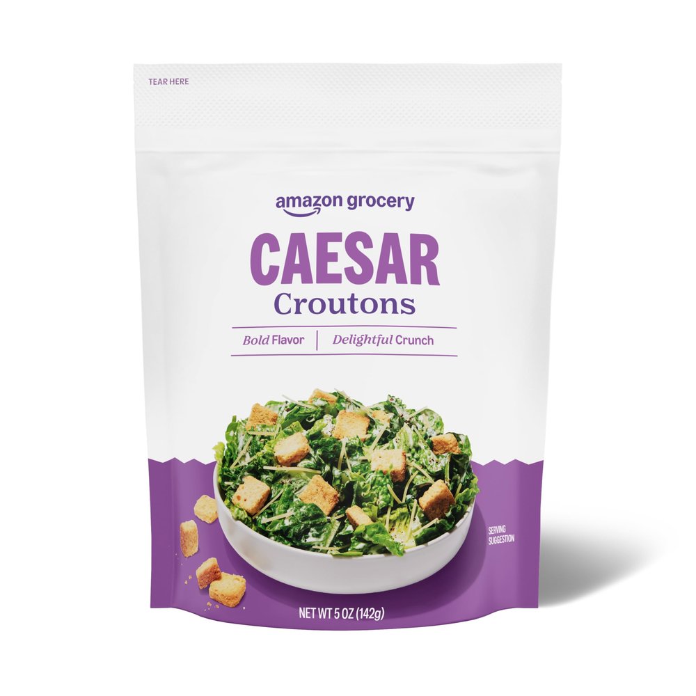 Amazon Grocery, Caesar Croutons, 5 Oz (Previously Amazon Fresh, Packaging May Vary)