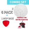 6 Pack Mop Heads Replacements for O-Cedar, Compatible with O Ceda EasyWring Spin Mop Replace Refills for Ocedar, Deep Cleaning Machine Washable and Easy-to-Replace view 2