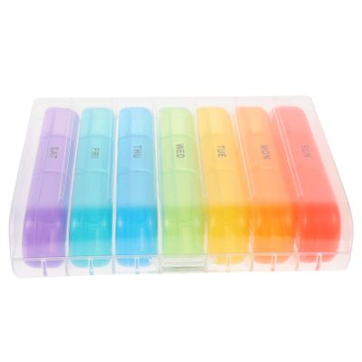 1 Set 21 Compartment Pill Box Holder Medicine Containers Plastic Moisture-Holder Organizer Pp Storage Box Travel