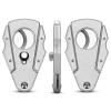 CIGARMALL Cigar Cutter Stainless Steel, Double Sharp Blade Safe Cut Cutter, Lock Leather Protective Cover Guillotine with Gift Box(Silver) view 4