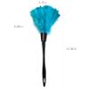 14 Inch Turkey Feather Duster  Lightweight Cleaning Brush for Home, Office, Furniture, Blinds, and ElectronicsBlue view 2