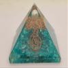 Sharvgun Healing Crystal Appatite Orgonite Pyramid Metaphysical Stone Figurine, 45-50 MM Stone Pyramid Reiki Chakra Gemstone Energy Charged Generator with Gift Pouch view 3