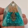 Sharvgun Healing Crystal Appatite Orgonite Pyramid Metaphysical Stone Figurine, 45-50 MM Stone Pyramid Reiki Chakra Gemstone Energy Charged Generator with Gift Pouch view 4