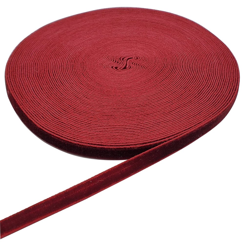 15 Yards Wine Red Velvet Ribbon Spool, for Wedding, Gift Wrapping, Hair Bows, Home Decorating (1/4in, Wine)