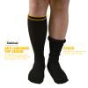 Bulinlulu Extra Width Socks for Swollen Feet-4 Pairs Bariatric Hospital Lymphedema Diabetic Socks for Women Men 13-15-2 Black+2 White view 2