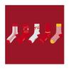 Chinese New Year Red Socks, Autumn and Winter Fashion Men's and Women's Cotton Socks Sports Socks, 5 Pairs (Color : Red-2, Size : 36-44) view 1