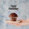 Arthsdite 24pcs Happy Anniversary Cupcake Toppers Black Glitter Anniversary Cupcake Picks Baby Shower Birthday Wedding Anniversary Party Cake Decorations Supplies view 4