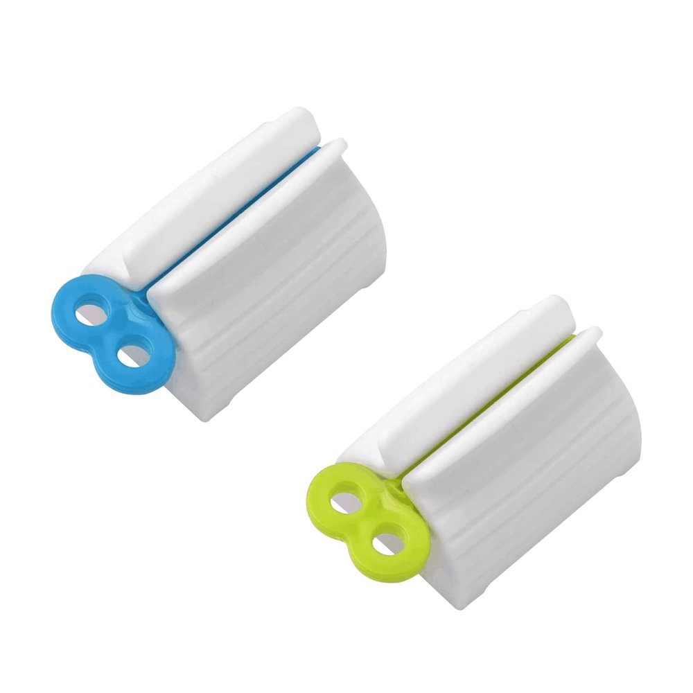 2pcs Rolling Tube Toothpaste Squeezer Toothpaste Seat Holder Stand for Bathroom Accessories1Blue1Gree