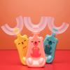 3 Pack U-Shaped Toothbrush Kids  360 Toddler Toothbrush for Kids Age 2-8 Years Old  Cute Kids Toothbrushes  Silicone Toothbrush with Double-Layered Bristles for Deep Dental Cleaning view 2