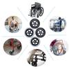 LIGUOYI Wheelchair Wheel Replacement 2 Pcs Anti-Slip Front Castor Wheels 6inch 7inch 8inch Wheelchair Wheels 5/16" (8 Mm) Bearing, Wear-Resistant and Non-Slip, Replacement Rollator Accessories view 4