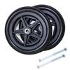 LIGUOYI Wheelchair Wheel Replacement 2 Pcs Anti-Slip Front Castor Wheels 6inch 7inch 8inch Wheelchair Wheels 5/16" (8 Mm) Bearing, Wear-Resistant and Non-Slip, Replacement Rollator Accessories view 1