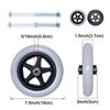 LIGUOYI Wheelchair Wheel Replacement 2 Pcs Anti-Slip Front Castor Wheels 6inch 7inch 8inch Wheelchair Wheels 5/16" (8 Mm) Bearing, Wear-Resistant and Non-Slip, Replacement Rollator Accessories view 3