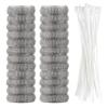 24 Pieces Lint Traps Washing Machine Stainless Steel Lint Snare Traps Laundry Mesh Washer Hose Filter with 24 Pcs Cable Ties view 1