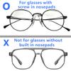 10 Pack Silicone Glasses U Shaped Screw-in Nose Pads with Micro Screwdriver, Non-Slip Anti-Drop Eyeglass Saddle Bridge Nose Pad Set for Eyeglasses Glasses Sunglasses Eyewear Optical, 42mm, Transparent view 4