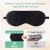 BeeVines 100% Real Mulberry Silk 2 Pack Sleep Mask, Pure Silk Eye Masks with Adjustable Strap for Sleeping, 100% Block Light Eye Shade Cover, Reduces Puffy Eyes Traveling Gifts(Black & Green) view 4