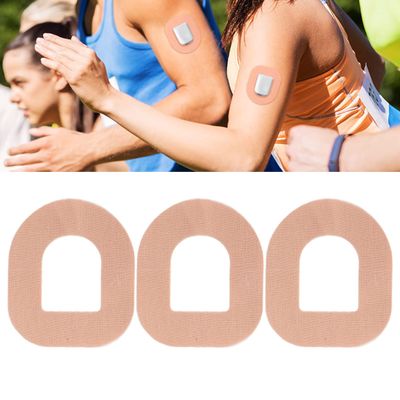 10PCS Adhesive Patches for CGM Sensors, Sweatproof Pre-Cut Fixation Patches for Glucose Monitoring, 10-Pack Secure Fit Medical Adhesive Sheets