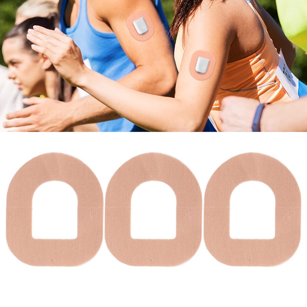 10PCS Adhesive Patches for CGM Sensors, Sweatproof Pre-Cut Fixation Patches for Glucose Monitoring, 10-Pack Secure Fit Medical Adhesive Sheets