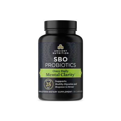 Ancient Nutrition Probiotics for Mental Clarity, Once Daily Probiotics 30Ct, Helps Promote Mental Clarity and Concentration, Supports Healthy Energy and More Restful Sleep, 25 Billion CFUs*