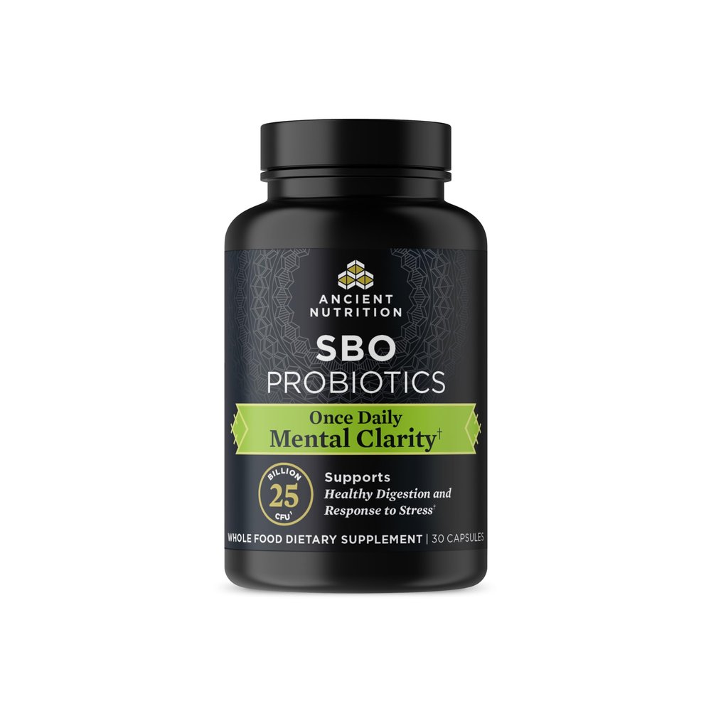 Ancient Nutrition Probiotics for Mental Clarity, Once Daily Probiotics 30Ct, Helps Promote Mental Clarity and Concentration, Supports Healthy Energy and More Restful Sleep, 25 Billion CFUs*