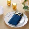 50-Pack Disposable Linen-Feel Dinner Napkins with Built-in Flatware Pocket, DARK BLUE Prefolded Cloth Like Paper Napkins For Dinner, Wedding Or Party [Silverware NOT Included] view 2
