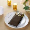 50-Pack Disposable Linen-Feel Dinner Napkins with Built-in Flatware Pocket, BROWN Prefolded Cloth Like Paper Napkins For Dinner, Wedding Or Party [Silverware NOT Included] view 2