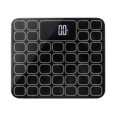 Digital Bathroom Scales for Accurate Body Weight Ultra Thin, Black Scale with Easy to Read LCD Display Auto Step On Design 4 Precision Weight Sensors Ultra Thin Black Scale, Batteries Included