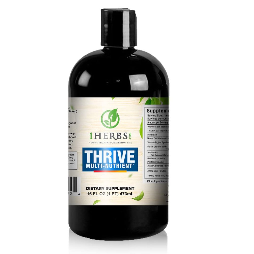 1Herbs Thrive Liquid Multivitamin Multi Nutrient Supplement 16oz