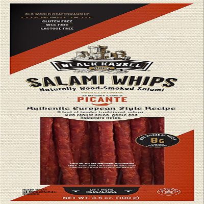Piller's Black Kassel Picante Salami Whips, 3.5 Ounce | Pack of 2