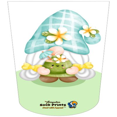 Amputee Sock "Gnome w Coconut Drink V1"