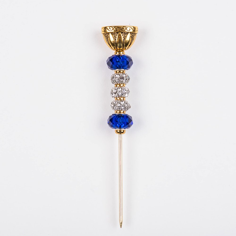 Blue Smoke ATL Handcrafted Cigar Holder & Nubber Draw Enhancer Tool Poker Jewelry Pick Accessory for The Elegant Smoker Aficionado (Blue)