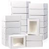 BadenBach 50 Pack Mini Kraft Paper Boxes with Windows,3.33" x 2.35" x 1.18",Small Homemade Soap Box Mini Treat Gift Boxes Bulk for Candy Cookies Party Favors Valentine's Day Supplies(White) view 1