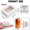 BadenBach 50 Pack Mini Kraft Paper Boxes with Windows,3.33" x 2.35" x 1.18",Small Homemade Soap Box Mini Treat Gift Boxes Bulk for Candy Cookies Party Favors Valentine's Day Supplies(White) view 2