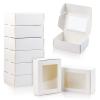BadenBach 50 Pack Mini Kraft Paper Boxes with Windows,3.33" x 2.35" x 1.18",Small Homemade Soap Box Mini Treat Gift Boxes Bulk for Candy Cookies Party Favors Valentine's Day Supplies(White) view 3