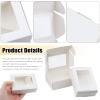 BadenBach 50 Pack Mini Kraft Paper Boxes with Windows,3.33" x 2.35" x 1.18",Small Homemade Soap Box Mini Treat Gift Boxes Bulk for Candy Cookies Party Favors Valentine's Day Supplies(White) view 4