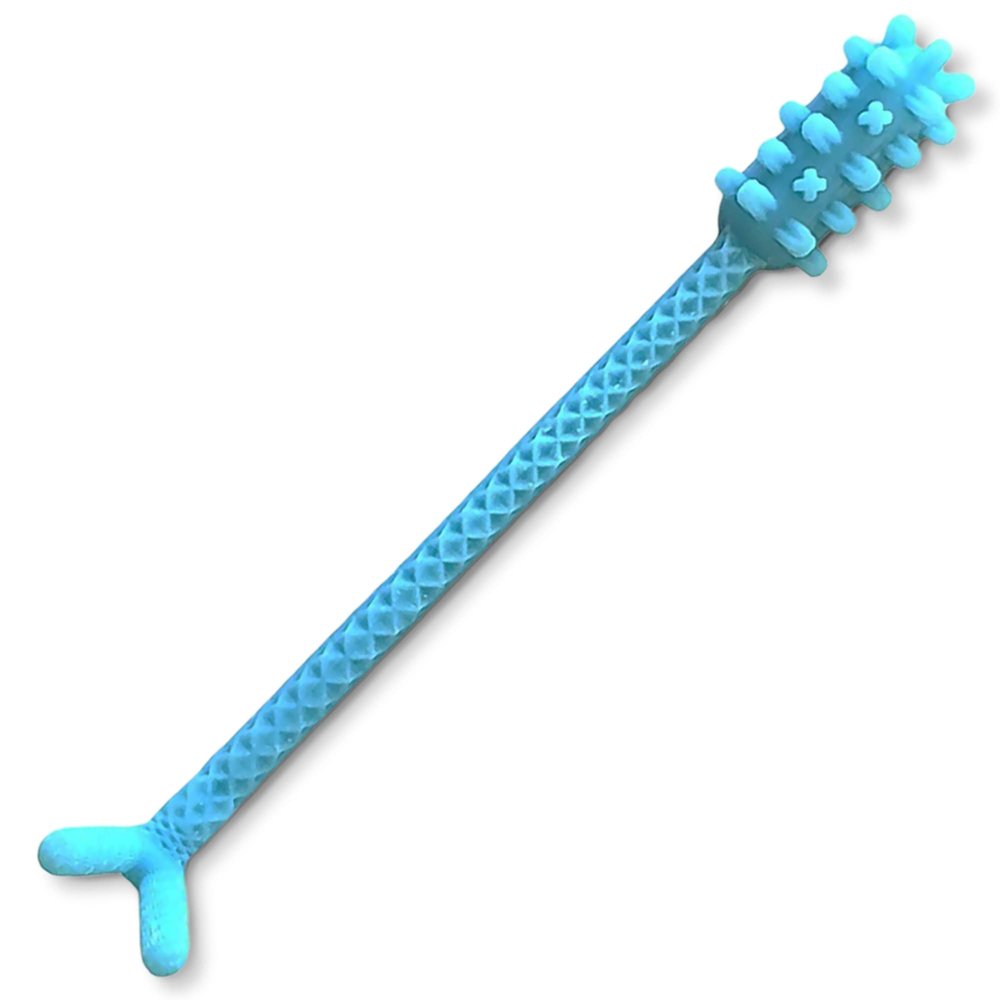 Denture Dart V3 Hard Plastic Denture Brush - Denture Gel Adhesive Remover - Remove Denture Gel Adhesive & Glue from Mouth & Gums, Oral Hygiene Product, Scraper w/Textured Grip and Rigid Bristles