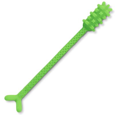 Denture Dart V3 Hard Plastic Denture Brush - Denture Gel Adhesive Remover - Remove Denture Gel Adhesive & Glue from Mouth & Gums, Oral Hygiene Product, Scraper w/Textured Grip and Rigid Bristles