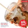 Shop Square 20 oz Plastic Cups with Lids (100 Pack) - Clear Plastic Cups for Iced Coffee, Boba, Milk Tea, Smoothies, and Fruit Shakes - Disposable with Lids for Parties, Cafes, Restaurants view 2