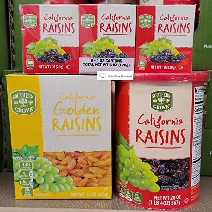 Southern Grove California Raisins and Golden Raisins (3 Packs)