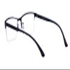 ALWAYSUV Black TR90 Half Rimless Rectangular Frame Distance Glasses for Men Women Retro Nearsighted Myopia Shortsighted Glasses -1.0 view 2