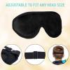 2 Pieces 3D Sleep Mask for Kids Memory Foam Contoured Eye Mask, Travel Sleep Eye Cover with Adjustable Strap, 3D Blindfolds(Black and Green) view 4