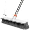 Floor Scrub Brush with Long Handle, Stiff Bristles Deck Brush, BITOPE Multi-Purpose Heavy Duty Hardwood Floor Scrubber, Cleaning Concrete Balcony Patio Garage Outdoor/Indoor view 1