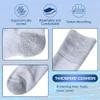 Facool Non-Binding Diabetic Crew Socks, Women Loose Top Cushioned Moisture Wicking Cotton Seamless Non Slip Soft Anti-sweat Dress Comfortable Socks, 6 Pairs Black+Grey+Navy Blue Medium view 4