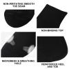 Facool Women's Diabetic Crew Socks, Circulatory Wellness Non-Binding Loose Top Casual Dress Mid Calf Soft Cotton Seamless Toe Hosiery Non Slip Socks, 6 Pairs Black Medium view 3