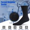 Facool Women's Diabetic Crew Socks, Circulatory Wellness Non-Binding Loose Top Casual Dress Mid Calf Soft Cotton Seamless Toe Hosiery Non Slip Socks, 6 Pairs Black Medium view 4