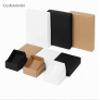 10pcs/lot 10 Sizes Kraft Black White Paper Box Blank Paper Gift Packaging Box Cardboard Box with Lid Gift Large Carton Boxes (White,200x169x40mm) view 4